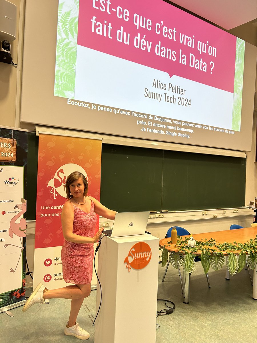 C’est maintenant autour d’<a href="/_liceP/">Alice P</a>, ma super collègue chez <a href="/Pix_officiel/">Pix</a> 🫶

Elle nous parle de data et plus particulièrement sur le développement dans une équipe data à <a href="/SunnyTech_MTP/">Sunny Tech</a> 🤩