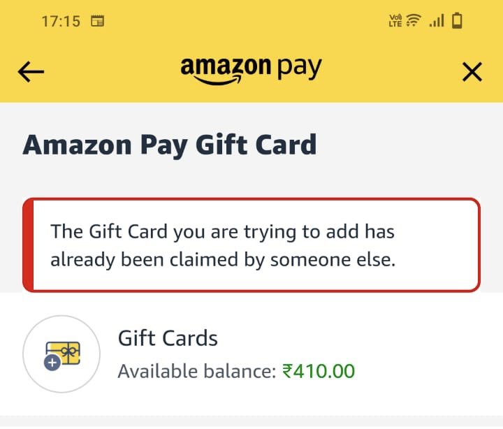 ShivKrish77799's tweet photo. #scam #donttrust @amazonIN @amazon @amazonpay @AmazonGiftCentr @AmazongiftOffer @AmazonHelp https://t.co/zp6RfnYPIY