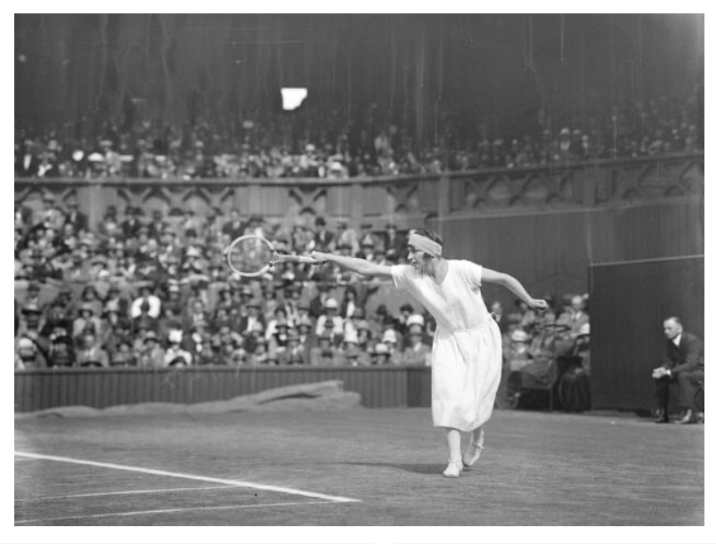 100YearsAgoNews's tweet photo. July 4, 1924: Britain’s Kitty McKane wins the Wimbledon tennis championship in a dramatic comeback over Helen Wills, the U.S. favorite. Wills has won the first set and is ahead 4-1 in the second set and 40-15 in the game when McKane turns hot. She wins both the last sets by 6-4. https://t.co/lSwdalY7Tl