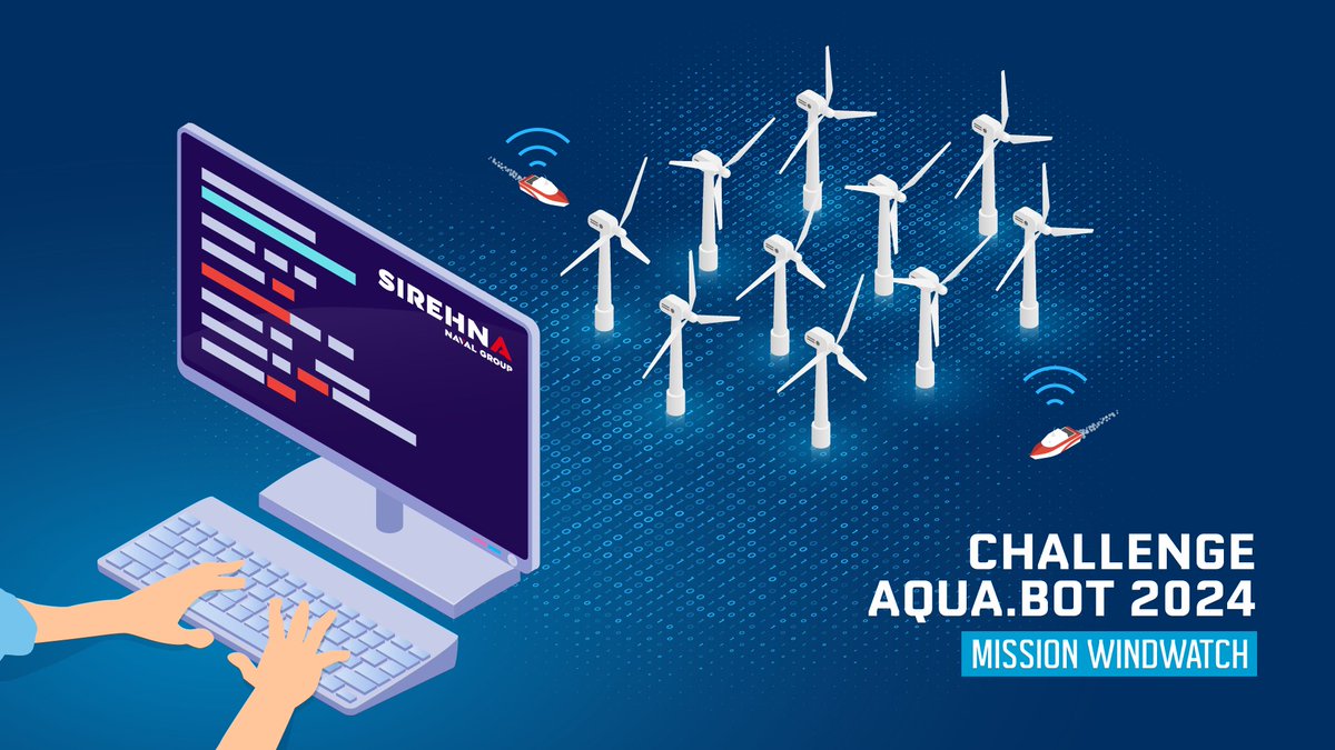 navalgroup's tweet image. ⚓️🚨 Etudiants, le challenge virtuel AQUABOT par Sirehna est de retour !
Développez le système de mission d'un drone naval #USV, pour la maintenance d’un champ éolien, en évitant les potentielles collisions avec l’environnement. 💥

Inscrivez-vous 👇👇
sirehna-challengeaquabot.com/program/challe…