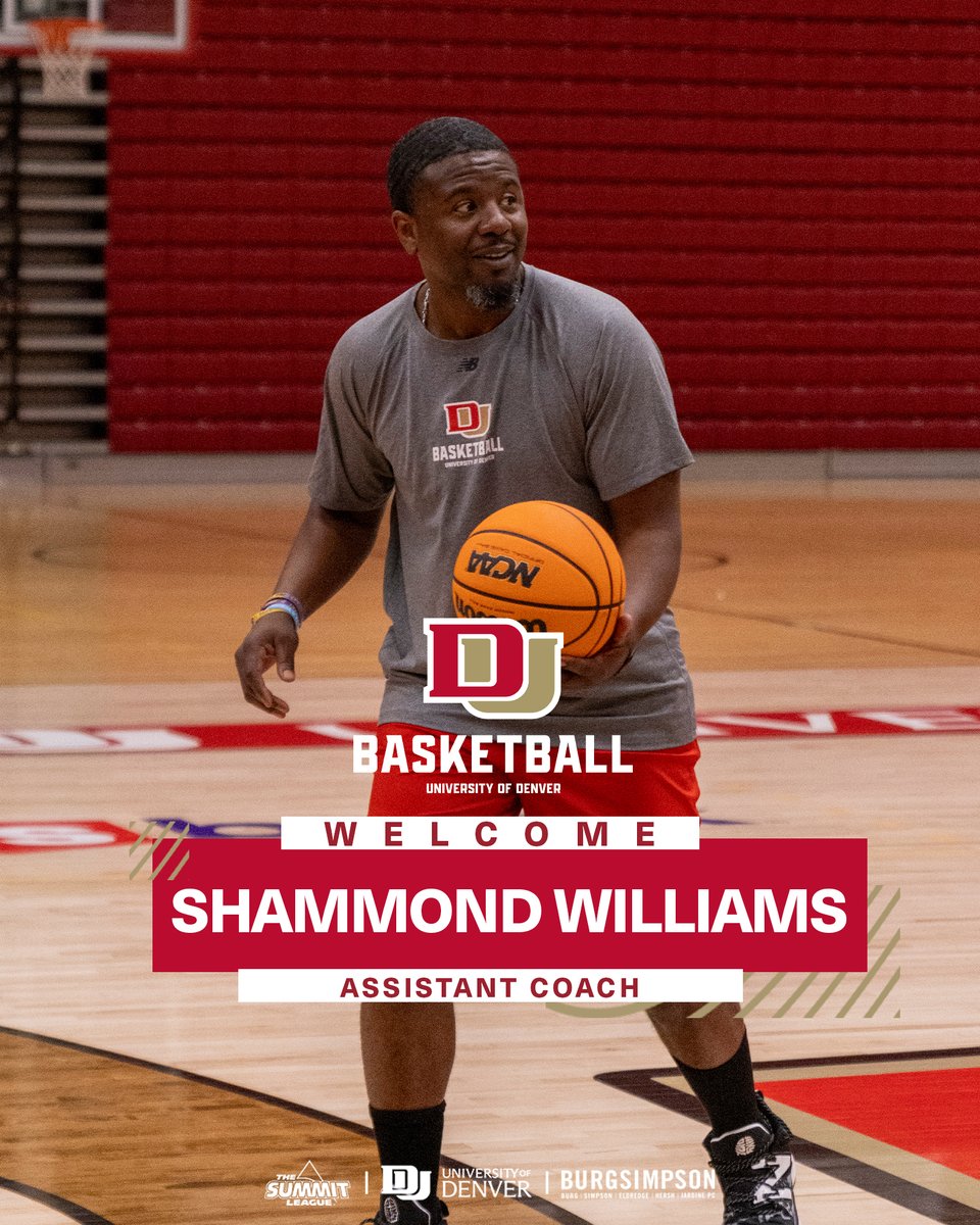 Thrilled to welcome 9 yr <a href="/NBA/">NBA</a>  vet, &amp; former <a href="/nuggets/">Denver Nuggets</a> and <a href="/UNC_Basketball/">Carolina Basketball</a> player Shammond Williams to our <a href="/DU_MensHoops/">Denver Men's Basketball</a> staff. Shammond's addition will impact our players and program immensely! Welcome back to Denver!

✍️bit.ly/4cMJgVE