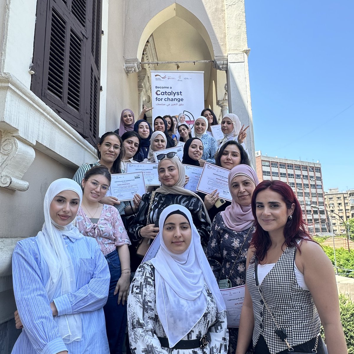 INJAZLebanon's tweet photo. #Catalyst #CUWA #Tripoli - Green Basics✅
Shoutout to our 1st cohort! 22 amazing women explored circularity, climate action, & sustainability, developed campaigns, & shared ideas!
Next: Communication Basics. Stay tuned as 4 classes are ongoing in North & Akkar💪 #GIZ #BMZ #MoSA https://t.co/2cyp66e6VU