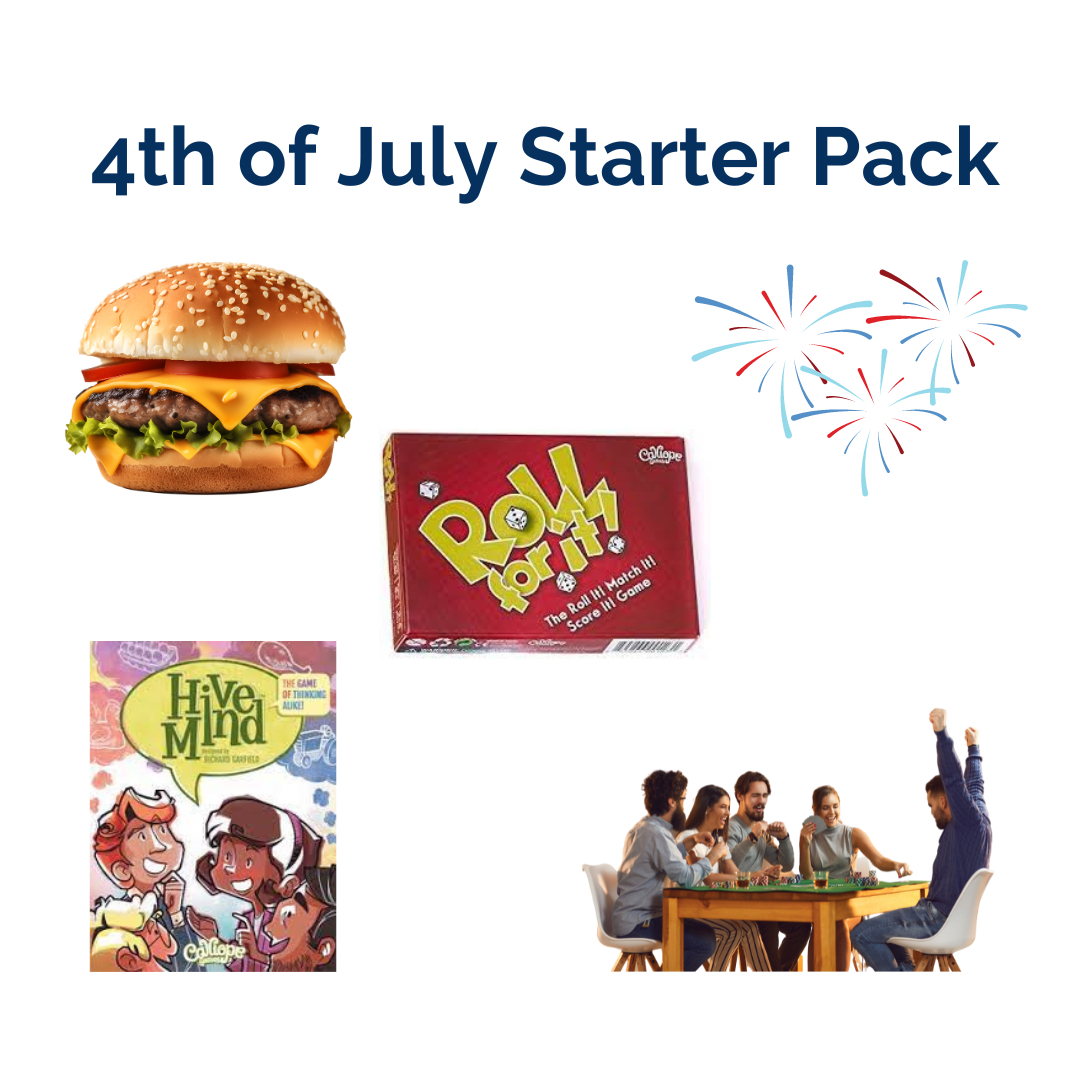 CalliopeGames's tweet image. 🎆🇺🇸 4th of July Starter Pack: Friends, Fireworks, Roll For It!, Hive Mind, BBQ, Refreshing Drinks, and TONS of FUN!

Let the good times roll when celebrating our country&apos;s Independence Day!🎆🇺🇸 

#CalliopeGames #RollForIt #4thOfJuly #DiceGames #FamilyFun