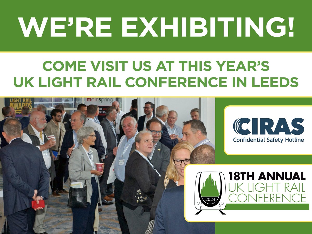 CIRAS (@ciras_uk) on Twitter photo See you at the <a href="/MainspringUK/">Mainspring</a> UK Light Rail Conference! Plus, hear stakeholder manager Sue Gray speaking about listening for safety, 12:00-12:20 in Hall A on Thursday 18 July. > mainspring.co.uk/products/event…
#UKLRC24 #LightRail See you at the <a href="/MainspringUK/">Mainspring</a> UK Light Rail Conference! Plus, hear stakeholder manager Sue Gray speaking about listening for safety, 12:00-12:20 in Hall A on Thursday 18 July. > mainspring.co.uk/products/event…
#UKLRC24 #LightRail