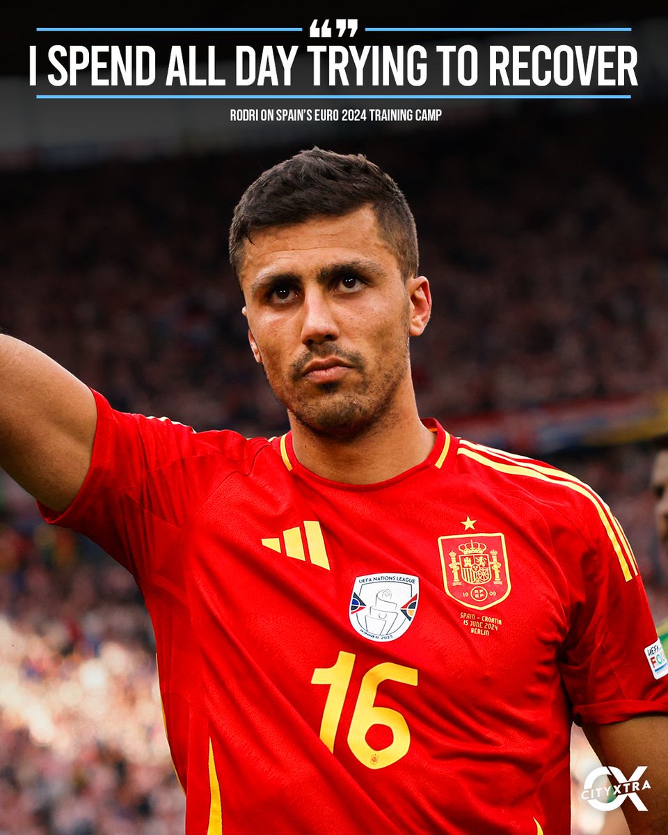 There is no time for Rodri to enjoy Spain's #euro2024 facilities. 😞