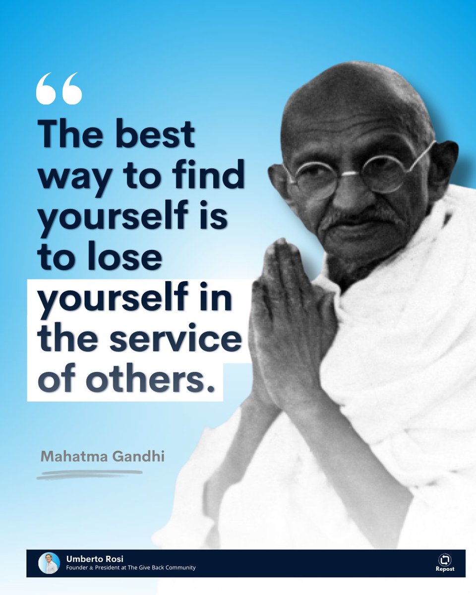To me, this quote highlights the profound fulfillment and

Self-discovery that comes from serving others.

I experienced it myself and

I couldn’t agree more.

When we focus on helping others,

We uncover our true purpose and identity.

Live Generously
Umberto