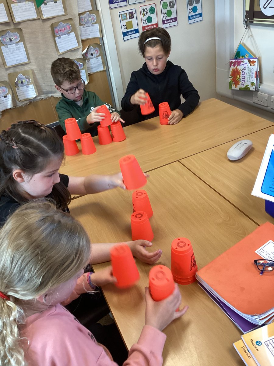 2C tried cup-stacking today as part of Sports week!
