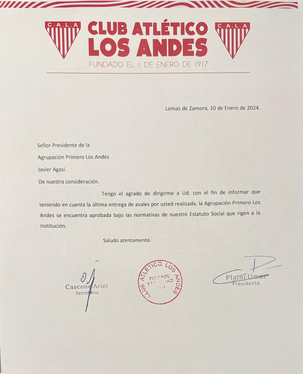 1erolosandes's tweet photo. Dicen que todo lo que cuesta vale. Y nos costó mucho esfuerzo y pasión poder llegar hasta donde hoy estamos, que es nuestro punto de partida. 

Por eso presentamos la lista de nuestra comisión directiva, luego de haber sido aprobada bajo las normativas estatutarias. https://t.co/CdXBK8M6Yw