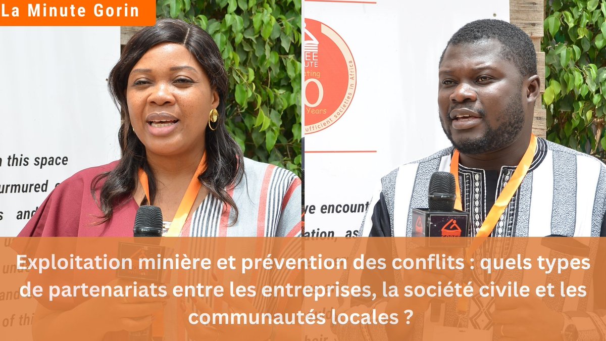 #Exploitationminière et #préventiondesconflits : quels types de partenariats entre les entreprises, la société civile et les communautés locales ? Dans ce 6e numéro de #LaMinuteGorin, Patrice EBAH du Réseau Activité Minière Responsable et Développement Durable CEAs 🇨🇮 et Doris