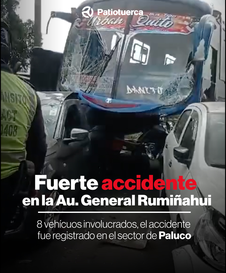 PATIOTuerca's tweet photo. ¡#ATENCION !  Se reporta una colisión con volcamiento en la Autopista General Rumiñahui que involucró a ocho vehículos: seis autos pequeños, un bus y una moto.
Mantente atento a las actualizaciones y conduce con precaución. #Accidente #Tráfico #seguridadvial #patiotuerca https://t.co/t8yOOLFZ3x
