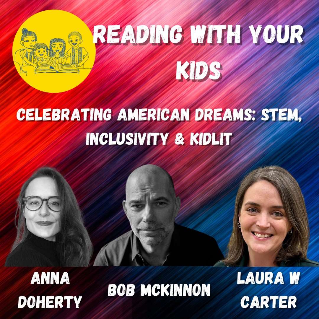 jed doherty (@jedliemagic) on Twitter photo This 4th of July, celebrate American dreams with @ReadingWYourKids!
Join us for a star-spangled episode featuring <a href="/BobMcKinnon/">Bob Mckinnon</a>'s "America's Dreaming" and <a href="/LauraWCarter/">Laura Carter</a>'s "A Steminist Force". From Welcome Wagons to Women in STEM, we're lighting up young minds! This 4th of July, celebrate American dreams with @ReadingWYourKids!
Join us for a star-spangled episode featuring <a href="/BobMcKinnon/">Bob Mckinnon</a>'s "America's Dreaming" and <a href="/LauraWCarter/">Laura Carter</a>'s "A Steminist Force". From Welcome Wagons to Women in STEM, we're lighting up young minds!