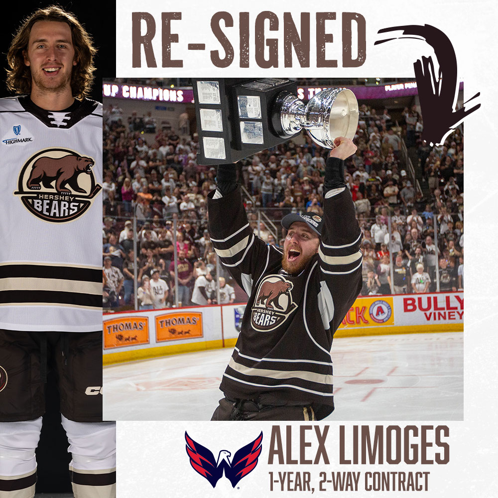 The <a href="/Capitals/">Washington Capitals</a> have re-signed forward <a href="/LimogesAlex/">Alex Limoges</a> to a one-year, two-way contract. Welcome back, Limo! 

📰 bit.ly/3RUat0Q