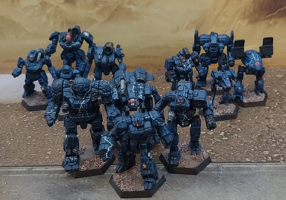 The Hobby Sasquatch (@roccolostinhull) on Twitter photo And lastly, finished the last two mechs in <a href="/catalystgamelab/">CatalystGameLab</a>'s #Battletech AGOAC box. So now I have an actual COMPANY of Stone's Liberators when combined with my first painted Lance. I am so damn happy with these results! And lastly, finished the last two mechs in <a href="/catalystgamelab/">CatalystGameLab</a>'s #Battletech AGOAC box. So now I have an actual COMPANY of Stone's Liberators when combined with my first painted Lance. I am so damn happy with these results!