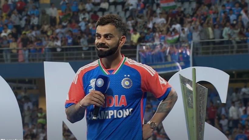 Kohli Kohli chants at Wankhede stadium #ICCT20WorldCup2024 #TeamIndia #ViratKohli