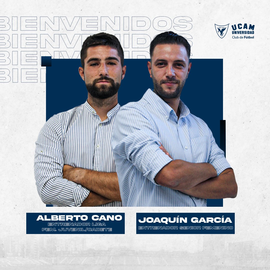 📯  #UCAMFemenino | <a href="/juakogf/">joaquin garcia</a>  y Alberto Cano, entrenadores de los 𝐝𝐨𝐬 𝐞𝐪𝐮𝐢𝐩𝐨𝐬 𝐟𝐞𝐦𝐞𝐧𝐢𝐧𝐨𝐬 𝐝𝐞𝐥 𝐔𝐂𝐀𝐌 𝐌𝐮𝐫𝐜𝐢𝐚 𝐂𝐅 para la temporada 2024/2025.

Se convierten en los primeros técnicos que asumen este cargo en este nuevo e ilusionante proyecto que acaba