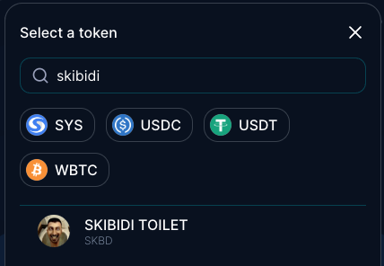 PegasysDAO's tweet image. New #token listing! 🥳🎉

@syskibidi's memecoin $SKBD is now listed on Pegasys swap! 🚽🚀

* You may need to clear the page cache and refresh the page for the update!