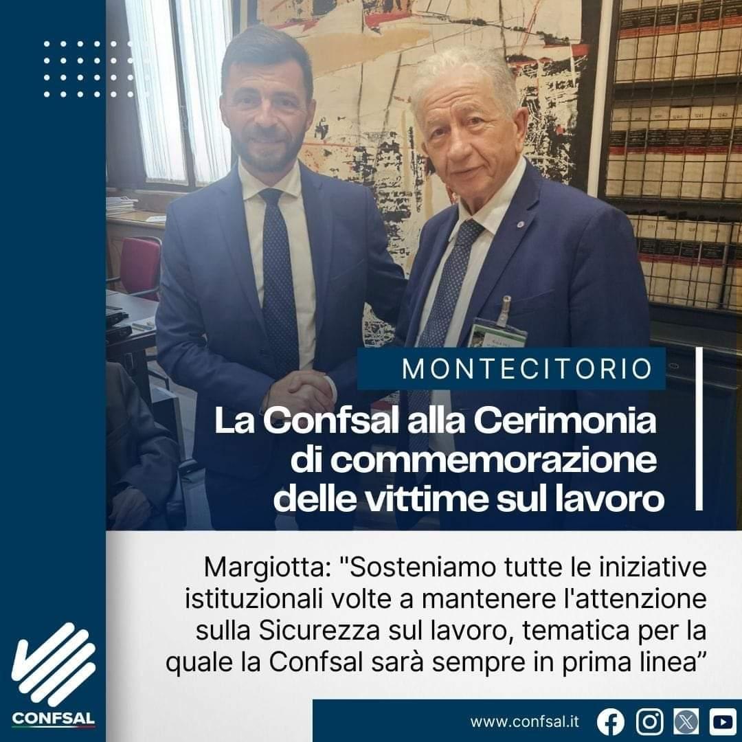 La #Confsal alla "𝐂𝐞𝐫𝐢𝐦𝐨𝐧𝐢𝐚 𝐝𝐢 𝐜𝐨𝐦𝐦𝐞𝐦𝐨𝐫𝐚𝐳𝐢𝐨𝐧𝐞 𝐝𝐞𝐥𝐥𝐞 𝐯𝐢𝐭𝐭𝐢𝐦𝐞 𝐬𝐮𝐥 𝐥𝐚𝐯𝐨𝐫𝐨", iniziativa promossa da Walter Rizzetto, Presidente della Commissione Lavoro della Camera. 

#confsal #sicurezza #diritti
