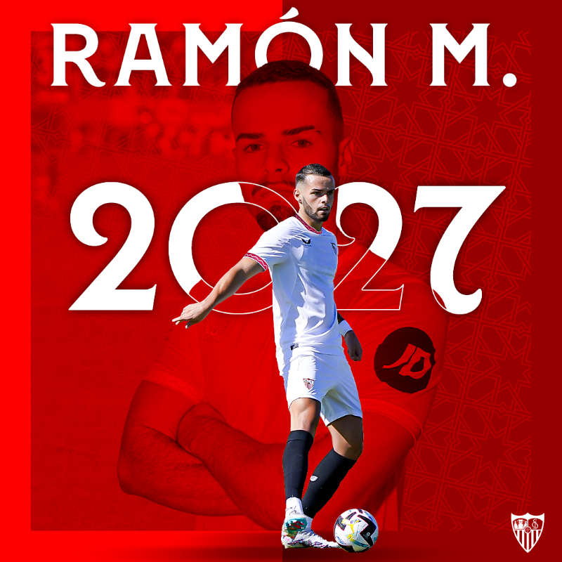 SevillaFC's tweet photo. 🙌 Alberto Flores y Ramón Martínez, sevillistas hasta 2027. 💪

#WeareSevilla