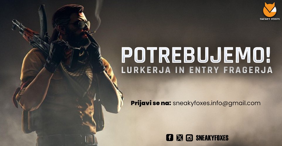 Sneaky Foxes🦊 išče 2 nova CS2 igralca! Vsi v ekipi že imajo izkušnje s tekmovanjem in igranjem skupaj, saj so prijatelji že nekaj časa, tako da se kar dobro poznajo. če misliš da imaš kar potrebujemo potem se le prijavi!!

Več informacij tukaj: instagram.com/p/C9AcrLQtbcD/…