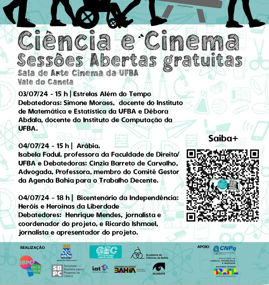 gecufba's tweet photo. Hoje tem cinema SaladeArte no Vale do Canela. Duas sessões com debate. SalvadorBA. SBPC vai à escola. @SBPCnet @sbpcba https://t.co/xG6VdHLT8Q