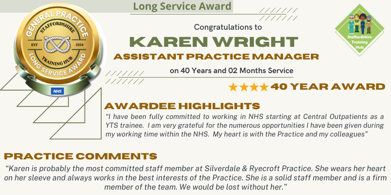 StaffsTH's tweet photo. The @StaffsTH has proudly launched the Staffordshire General Practice Long Service Awards! Read all about our next long server!π#GPLongService https://t.co/5BjOBeRG05
