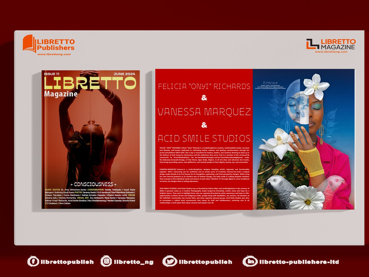 librettong's tweet photo. Embrace | Felicia โOnyiโ Richards, Vanessa Marquez & Acid Smile Studios
#FeliciaOnyiRichards
#VanessaMarquez
#AcidSmileStudios
#librettopublishers
#librettomagazine
#librettobooks,
#Issue11
#consciousness
#internationalmagazine
#GlobalCreativity
#Writers
#Poets
#VisualArtists https://t.co/nxq6gcyJm6