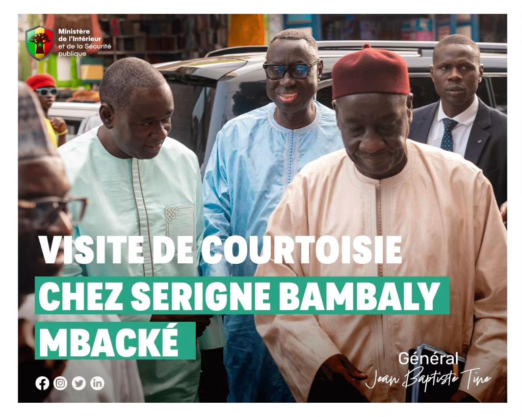 GeneralJBTine's tweet photo. J'ai rencontré Serigne Bambaly Mbacké, fils de Serigne Mbacké Madina et petit-fils de Mouhamadou Moustapha Mbacké, premier khalife de Serigne Touba. J'ai sollicité des prières pour un Sénégal de paix, empreint de solidarité et de fraternité. Serigne Bambaly Mbacké a réitéré son soutien et son engagement à accompagner le Gouvernement et à prier pour la stabilité du pays.