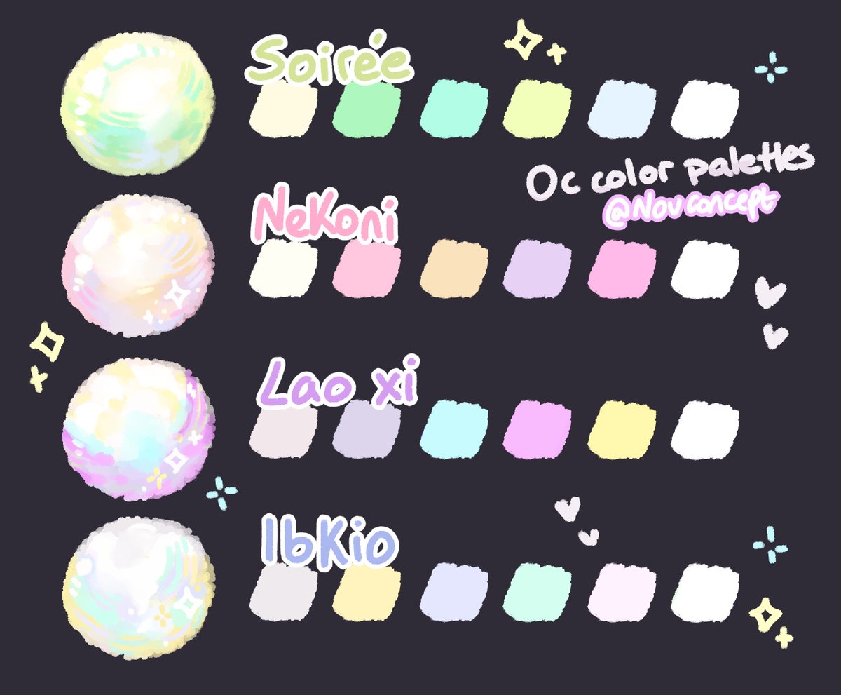 I want to make more color palettes based on your ocs 🥹🫶✨ shall we have a new round?