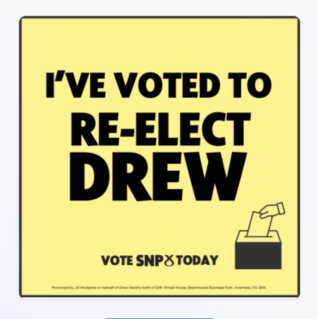 My choice, Scotland's choice. #ReElectDrewHendry @drewhendrySNP