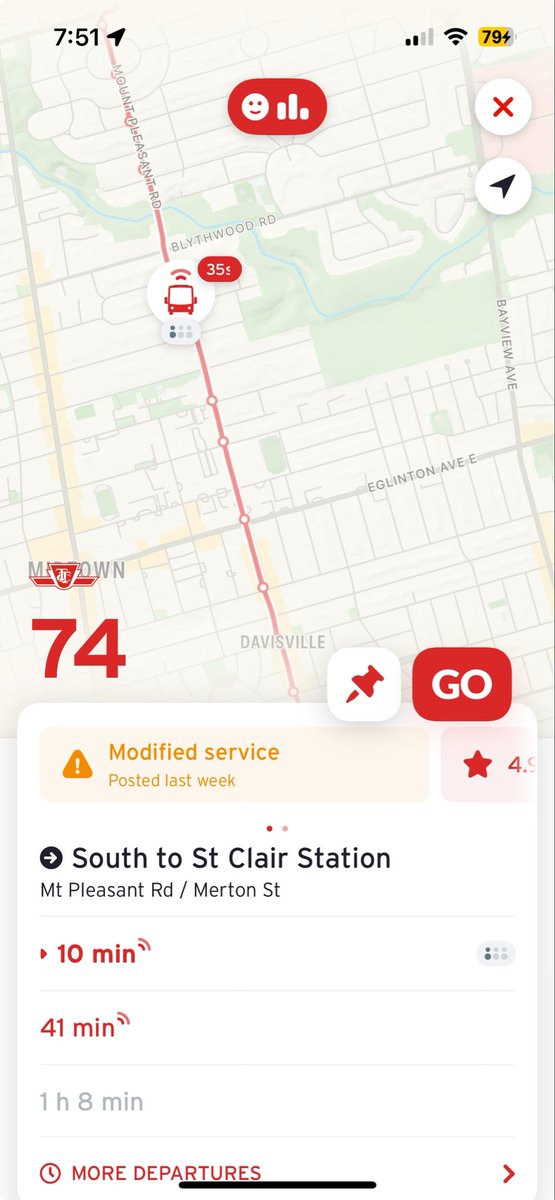 socks88's tweet photo. Here’s another sample. Different app. @TTCnotices @TTChelps notice the website says the proper time. Clearly you never ‘looked into this’ yesterday https://t.co/OdipNMakLr
