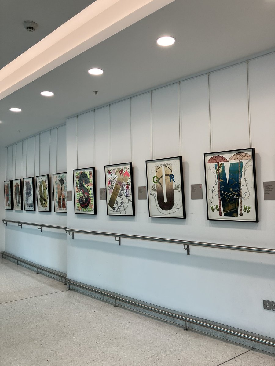 KTyrtania's tweet photo. A pleasure to be installing Christine Felce’s ‘Activist Alphabet’ series in the Street Gallery, UCH today. An A-Z of collagraph prints with rousing climate and social messages, including a reminder to vote!! https://t.co/O8URUJAlXL