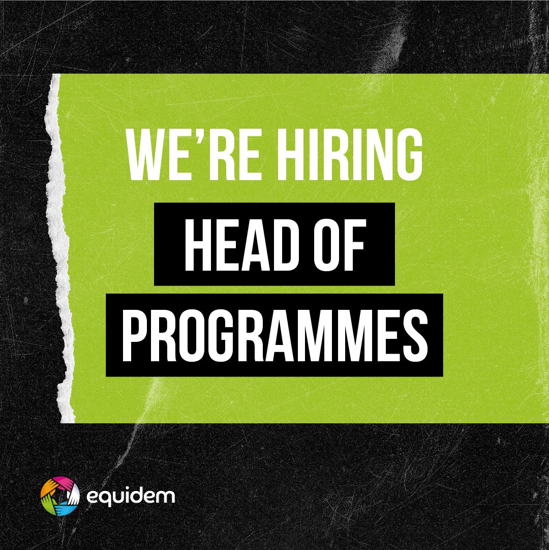<a href="/EquidemOrg/">Equidem.org</a> is hiring a new Head of Programmes! 

This dynamic, exciting leadership position is a great opportunity to join a growing, people-centred organisation ➡️ linkedin.com/jobs/view/3965…