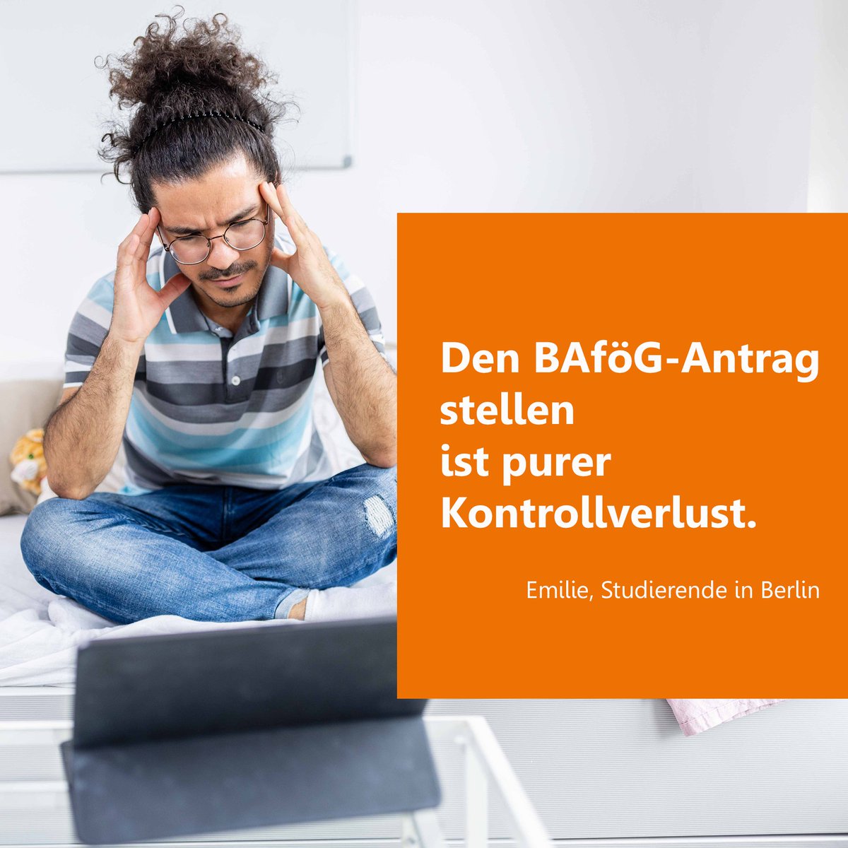 Wir wissen, dass der BAföG-Antrag kompliziert ist. Am Gesetz und an den Ausführungsregeln können wir als Studierendenwerk nichts ändern.
Was wir aber können: Euch das alles besser erklären. Dafür brauchen wir euer Feedback. Bitte macht bei der Umfrage mit: survey.lamapoll.de/BAfoeG-Schmerz…