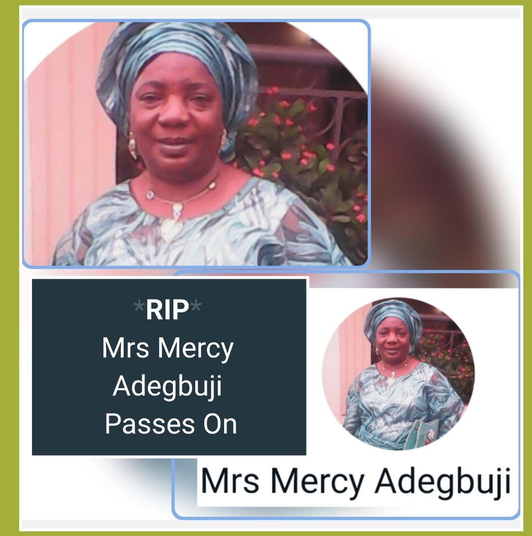 Ekiti Sports Circle Recieves with Great Shock &amp; Sadness news about sudden DEATH of an erudite &amp; prominent female sports administrator in Ekiti,Mrs Mercy Adegbuji (former Secretary, Ekiti State FA &amp; former Director ESSC) who retired.She died Wednesday after brief illness