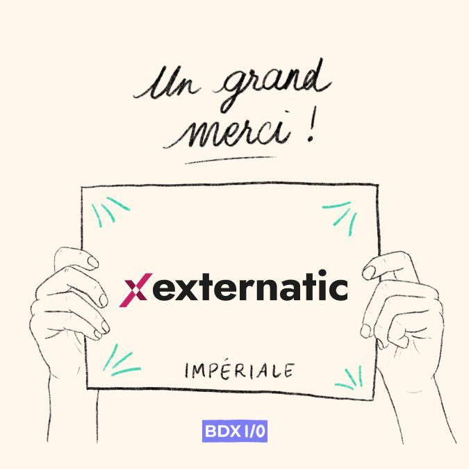 Merci infiniment à <a href="/Externatic/">Externatic</a> pour leur soutien impérial en tant que sponsor Impériale de #BDXIO24 ! Votre contribution joue un rôle clé dans le succès de notre événement tech. #SponsorsBDXIO