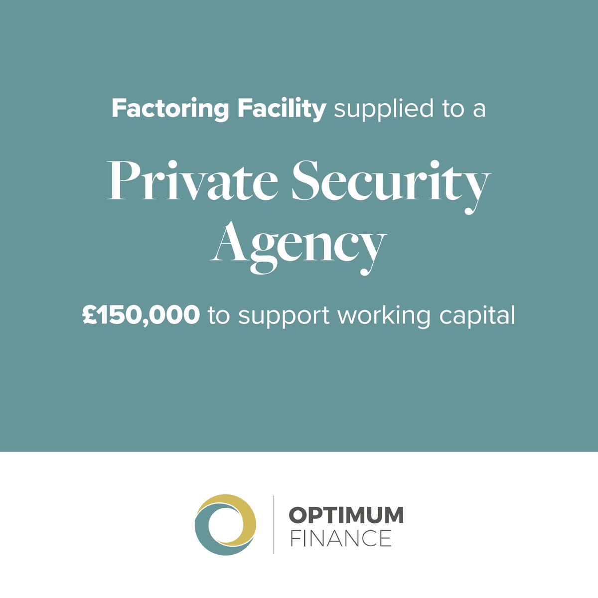 OptimumSME's tweet photo. Optimum Finance completes deal with a Private Security Agency; supplying a £150,000 factoring facility to support working capital.

To see how much funding you could access with our online funding calculator, visit: https://t.co/tQXya0v0UX

#InvoiceFinance #TeamOptimum #Factoring https://t.co/4MYCrhlzgu
