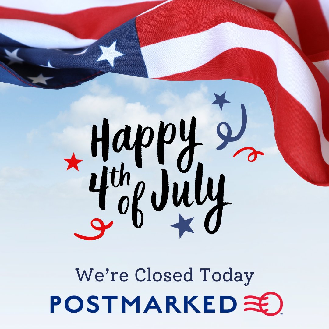 Happy Independence Day!  We're closed today to spend time with friends and family to celebrate this great nation and the freedom it provides.  We'll reopen tomorrow at 9am and can't wait to see your shining faces!  #independenceday #postmarked #corneliusnc #lkn #lakenorman