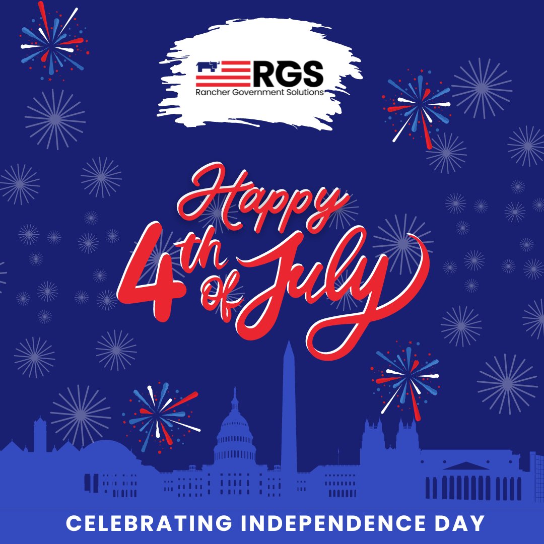 Happy Fourth of July from all of us at Rancher Government! We hope you have a fantastic day celebrating with family and friends. #FourthofJuly #IndependenceDay