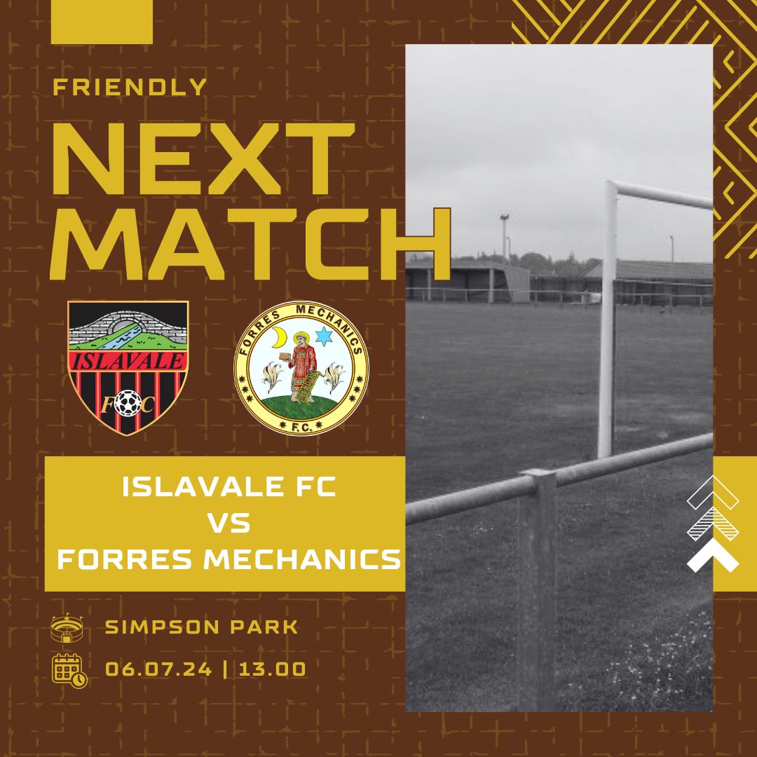 TheCansOfficial's tweet image. ⚽️UPCOMING MATCH⚽️

The second of our pre-season friendlies comes on Saturday when we travel to Keith for a game against Islavale FC.

This one is a 1pm kick-off, and is open for all supporters to attend. Join us if you can! 🙏

C’mon the Cans! 🟡🟤

#monthecans #forres