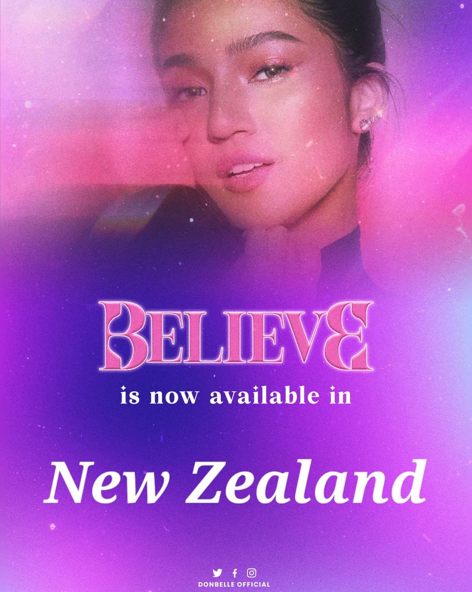 💜 #BELIEVETheAlbum is now available on streaming platforms in New Zealand 😉

#BelleMariano | #DonBelle
