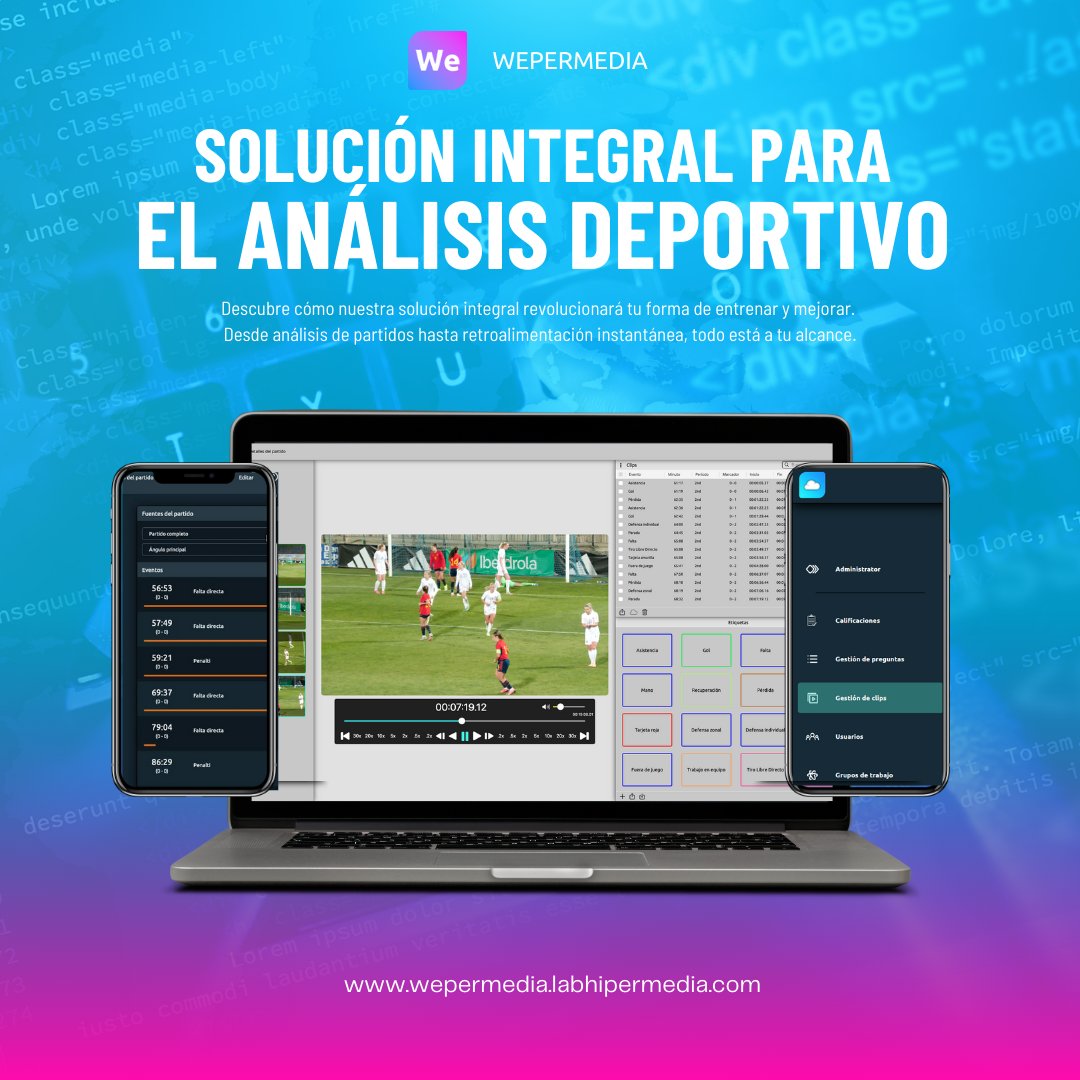 Estamos emocionados de presentar nuestra solución integral para el análisis deportivo. Con Wepermedia, podrás elevar el rendimiento de tu equipo con análisis en tiempo real y offline. 🎥📊
#Wepermedia #sportsanalysis #innovacion #entrenamientodeportivo