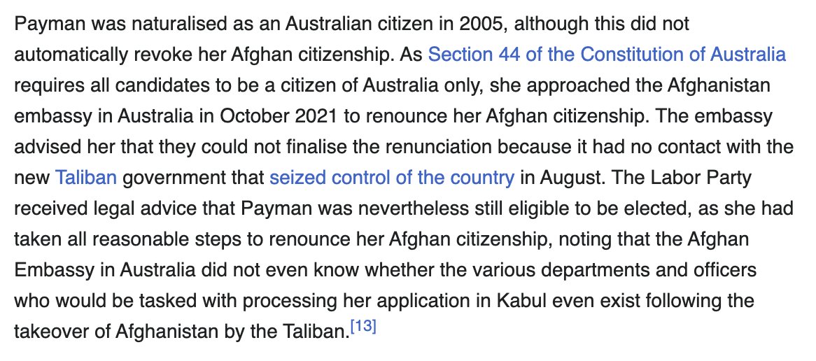 so they were fine with it when they chose her as a candidate but now it's a problem that she's quit?

also not sure what more they could do if they can't contact the Taliban!