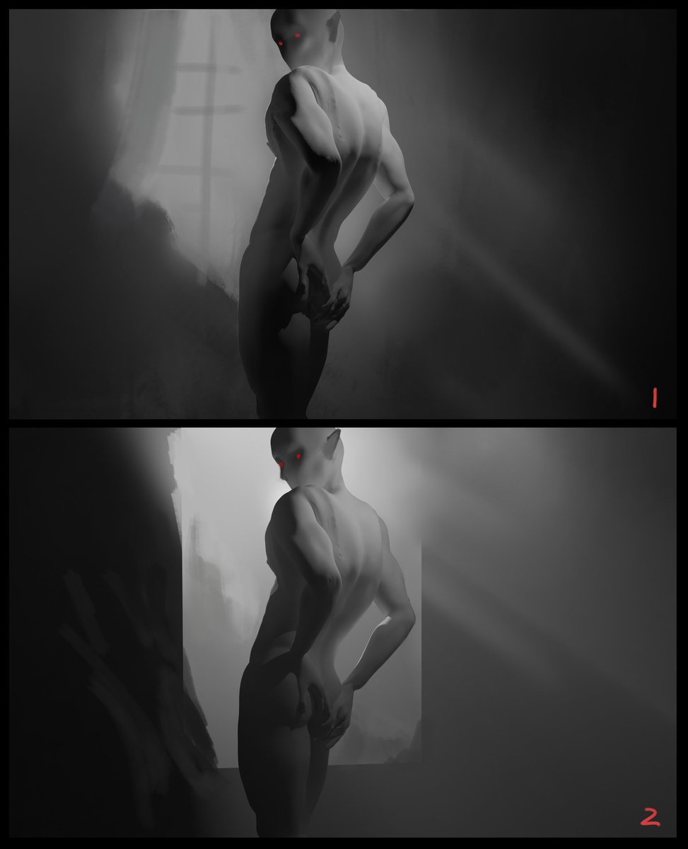 Played around with the light in blender and start the new artwork :)