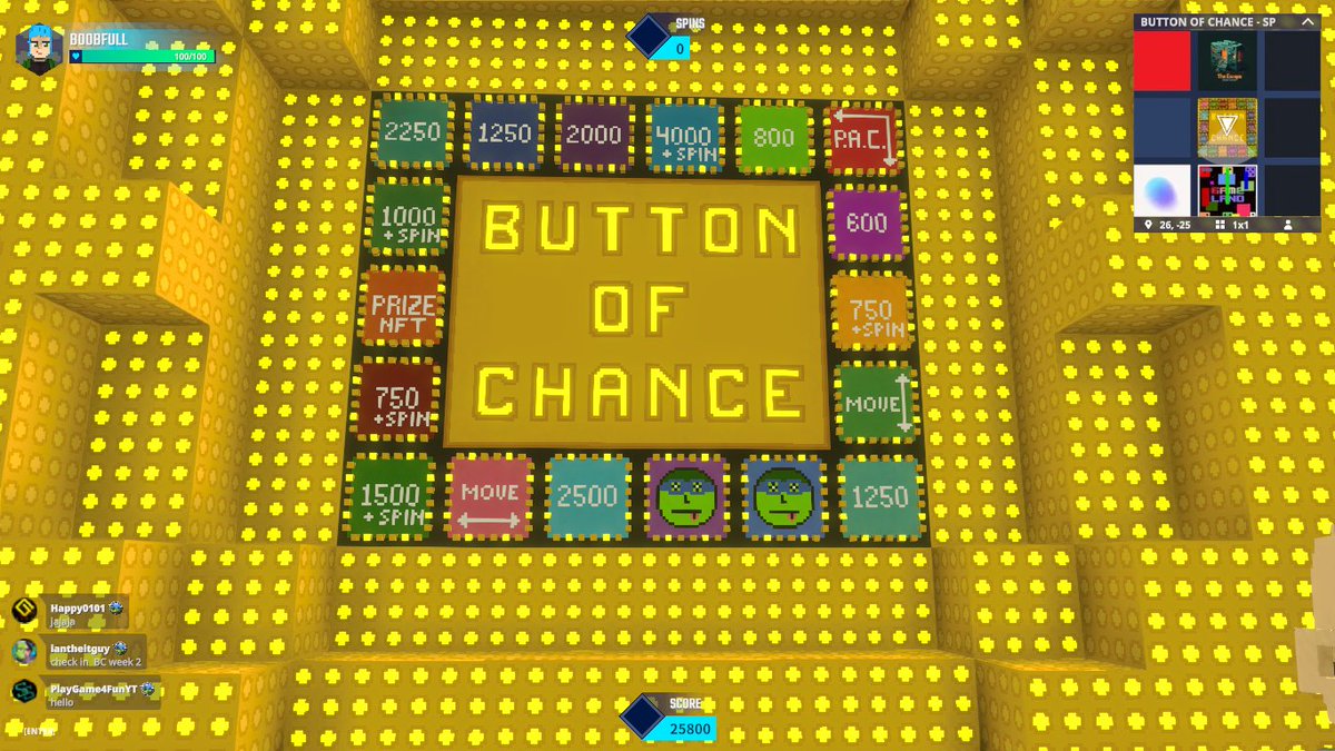 boobfull's tweet photo. @EscapeRmArtist @TheSandboxGame #ButtonOfChance Great game https://t.co/XIDZtQLInu