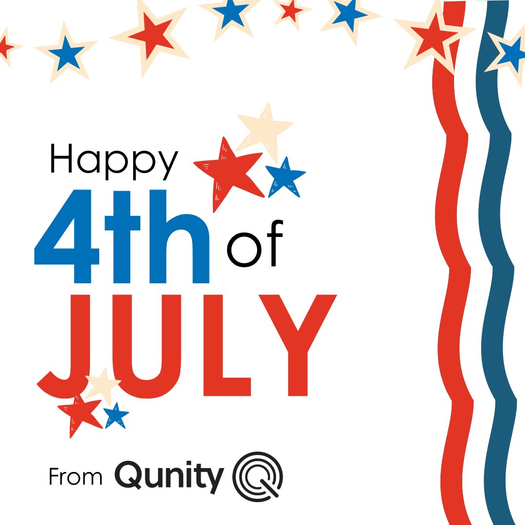 QunityOfficial's tweet image. Happy Fourth of July! Our offices will be closed today, July 4th, and will reopen on July 5th. Have a safe and happy holiday 🎆 🧨 🌭 💙 ❤️ 

#happy4th #happyfourth #fourthofjuly #independenceday #4thofjuly