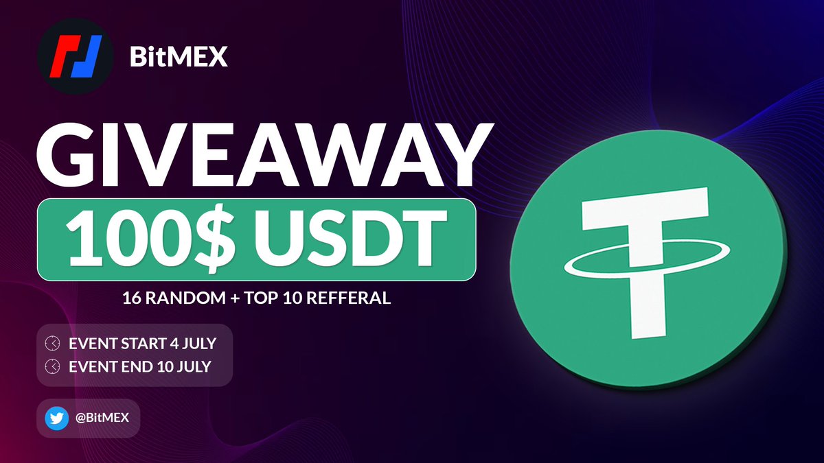 CryptoEarning17's tweet photo. 🔥 Bitmex USDT Giveaway Event 

🎁 Total Reward Pool 100$ USDT 

✅ Complete #gleam 
https://t.co/vMpFls6KS9 

#Airdrops #Giveaway #crypto #airdropcrypto #airdrop #bitcoin #usdtgiveaway #usdt https://t.co/p8Ik4KyiOI