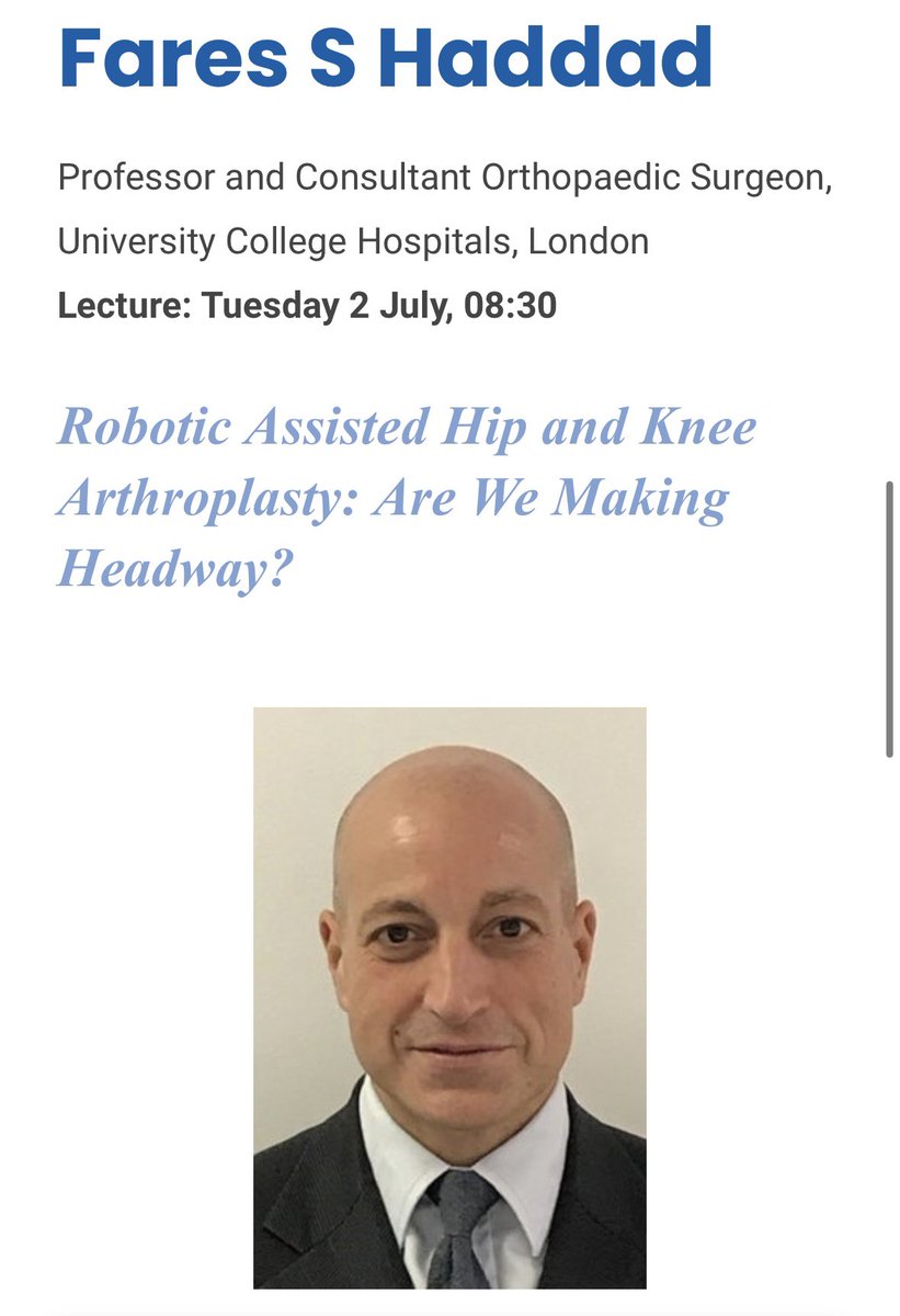 BOSTAA (@bostaa_uk) on Twitter photo Read about Prof Haddad’s <a href="/bjjeditor/">Prof Fares Haddad</a> key note lecture: Robotic Assisted Hip and Knee Arthroplasty: Are We Making Headway?” at the European Society of Biomechanics - esbiomech2024.org/keynote-speake… <a href="/TheISEH/">The ISEH 🏃🏽♀️🏃♀️</a> <a href="/ESBiomech/">European Society of Biomechanics</a> <a href="/EdinburghKnee/">Chloe EH Scott</a> <a href="/uclh/">UCLH</a> <a href="/BritOrthopaedic/">BOA</a> Read about Prof Haddad’s <a href="/bjjeditor/">Prof Fares Haddad</a> key note lecture: Robotic Assisted Hip and Knee Arthroplasty: Are We Making Headway?” at the European Society of Biomechanics - esbiomech2024.org/keynote-speake… <a href="/TheISEH/">The ISEH 🏃🏽♀️🏃♀️</a> <a href="/ESBiomech/">European Society of Biomechanics</a> <a href="/EdinburghKnee/">Chloe EH Scott</a> <a href="/uclh/">UCLH</a> <a href="/BritOrthopaedic/">BOA</a>