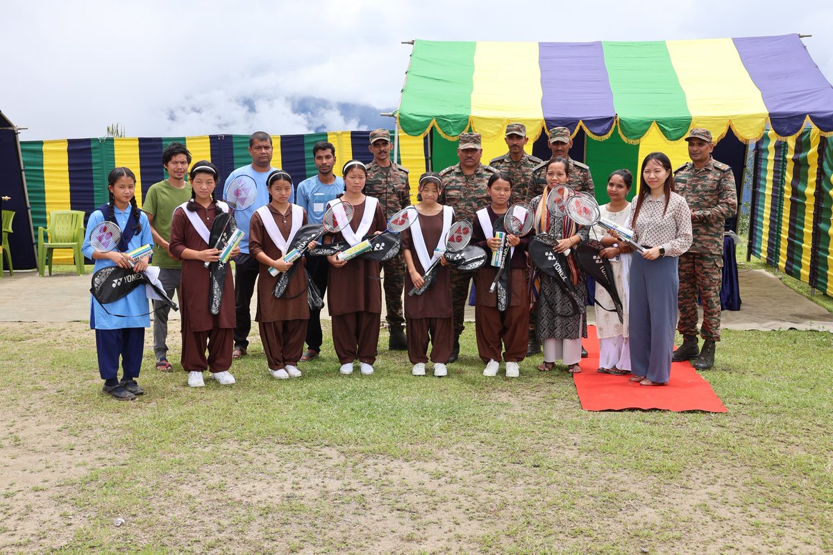 The #IndianArmy empowered the youth with the tools for physical fitness by distributing sports equipment at Kasturba Gandhi Balika Vidyalaya, lighting up young faces with joy &amp; excitement!
Together, we foster a spirit of unity, resilience, and excellence. 
<a href="/adgpi/">ADG PI - INDIAN ARMY</a>
#Gajrajcorps_IA