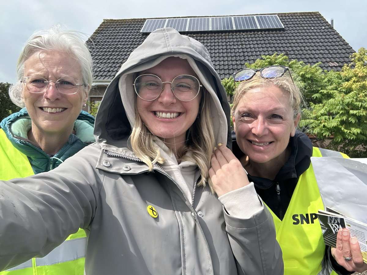 These troopers are out and about across the constituency, reminding folk to #VoteSNP today 😁