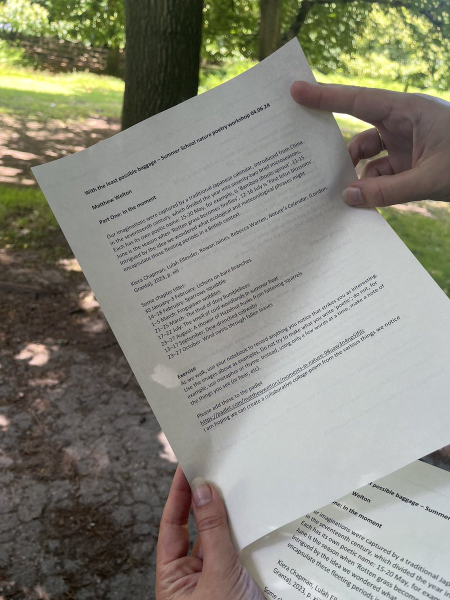 We’re now beginning our nature poetry walk with <a href="/mtthwwltn/">Matthew Welton</a> over at Wollaton Hall! Very much looking forward to this!